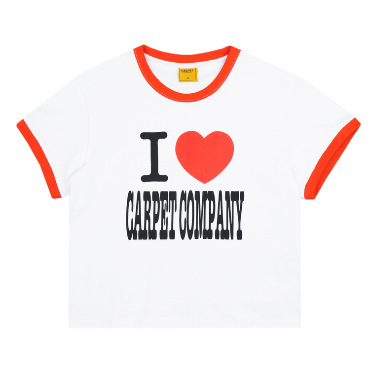 ILoveCarpetGirlTeeWhite1.webp Carpet Shirt I Heart Carpet Girls Tee