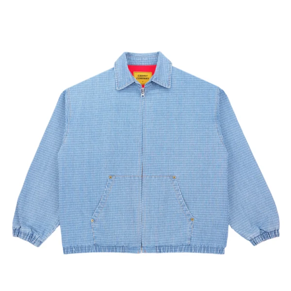 Carpetco Pinstripe Denim Work Jacket Blue 