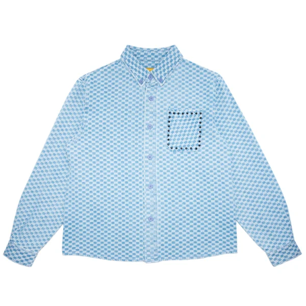 Carpetco Rhinestone Button Up Sky Blue Jacket 